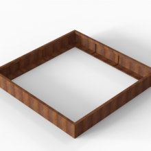 Bloembak Module+ Corten 210x210x28cm