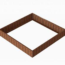Bloembak Module+ Corten 270x270x42cm