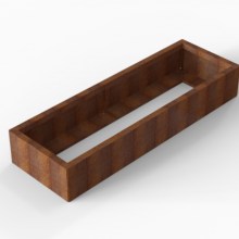 Bloembak Module+ Corten 60x180x28cm
