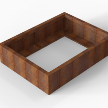 Bloembak Module+ Corten 90x120x28cm