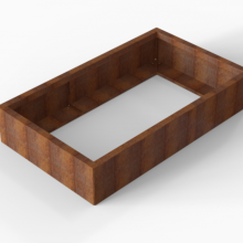 Bloembak Module+ Corten 90x150x28cm