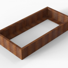 Bloembak Module+ Corten 90x180x28cm