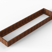 Bloembak Module+ Corten 90x360x28cm