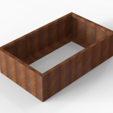 Bloembak Module+ Corten 90x150x42cm