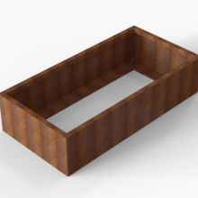 Bloembak Module+ Corten 90x180x42cm