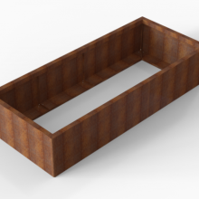 Bloembak Module+ Corten 90x210x42cm