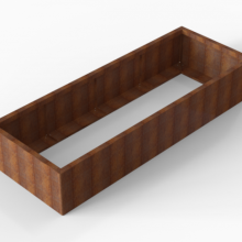 Bloembak Module+ Corten 90x240x42cm