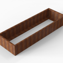Bloembak Module+ Corten 90x270x42cm