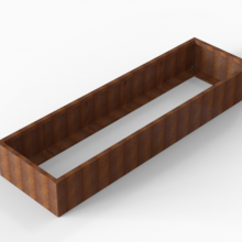 Bloembak Module+ Corten 90x300x42cm