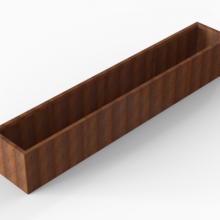 Bloembak Module+ Corten 60x360x56cm