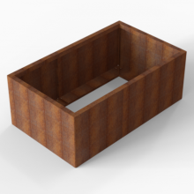 Bloembak Module+ Corten 90x150x56cm