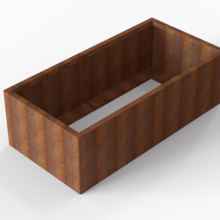 Bloembak Module+ Corten 90x180x56cm