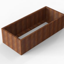 Bloembak Module+ Corten 90x210x56cm