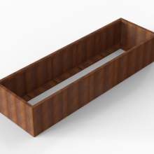 Bloembak Module+ Corten 90x300x56cm