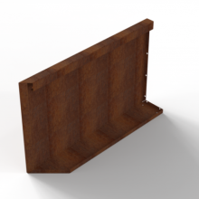 Module+ Corten hoekpaneel-R UITW. B 90x56cm