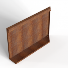 Module+ Corten hoekpaneel-L UITW. B 90x56cm