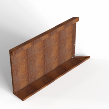 Module+ Corten hoekpaneel-L INW. C 90x56cm