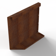 Module+ Corten hoekpaneel-R UITW. B 60x56cm