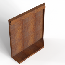 Module+ Corten hoekpaneel-L UITW. B 60x56cm
