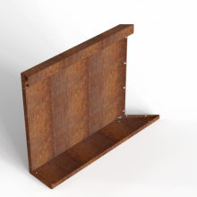 Module+ Corten hoekpaneel-L INW. C 60x56cm