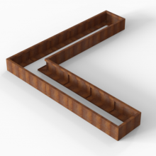 Plantenbak Module+ Corten L-vorm 60x300x300x28cm