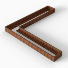 Plantenbak Module+ Corten L-vorm 60x360x360x28cm