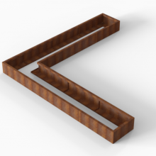Plantenbak Module+ Corten L-vorm 60x330x330x28cm