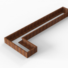 Plantenbak Module+ Corten L-vorm 60x420x150x28cm