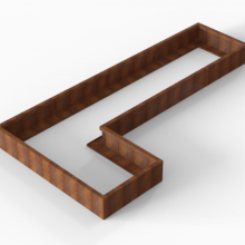 Plantenbak Module+ Corten L-vorm 90x360x180x28cm