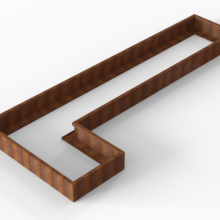 Bloembak Module+ Corten L-vorm 90x450x180x28cm