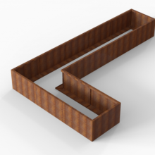 Plantenbak Module+ Corten L-vorm 90x450x270x56cm