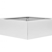 Bloembak Wit vlak 120x120x60cm