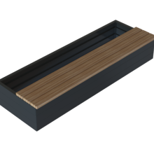 Zitbank Beige recht 180x41cm