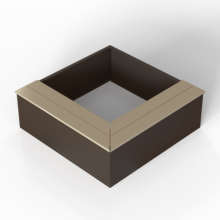 Zitbank Beige L-vorm 120x120x41cm