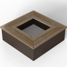 Zitbank Magnolia vierkant 120x120x41cm