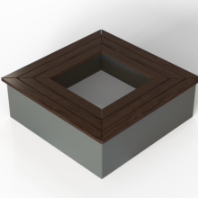 Zitbank Hardhout vierkant 120x120x47cm