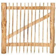 Kastanjehout Looppoortje 100x100cm incl. beslag en 2 palen