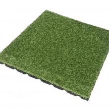Kunstgras Rubbertegel 50x50x3cm incl. pen/gat