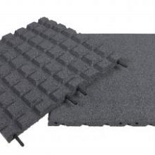 Rubbertegel Grijs 50x50x3cm incl. pen/gat