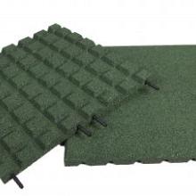 Rubbertegel Groen 50x50x3cm incl. pen/gat