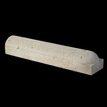 Stootband Grijs met voet 1x afgerond 17x20x95cm