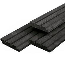 Vuren Tripleprofiel 2,2x14x240cm zwart gesp.