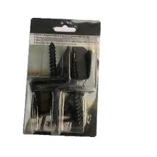 L-Beslag Zwart 4st. + schroef