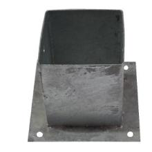 Paalhouder met plaat verz. 12x12cm