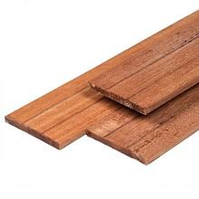 Keruing Plank v-groef 1,5x14,5cm lengte 365cm