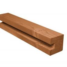 Douglas Paal + sponning eind 9,5x9,5x300cm