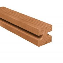 Douglas Paal + sponning tussen 9,5x9,5x300cm