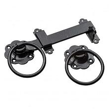 Beslagset zwart t.b.v. dubbele deur