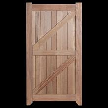 Hardhouten Poort enkel 100x180cm linksdr.