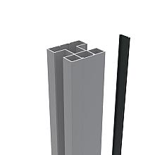 Boston alu Klikprofiel 6x24mm L-190cm RAL9005 tbv alu H paal L-190cm